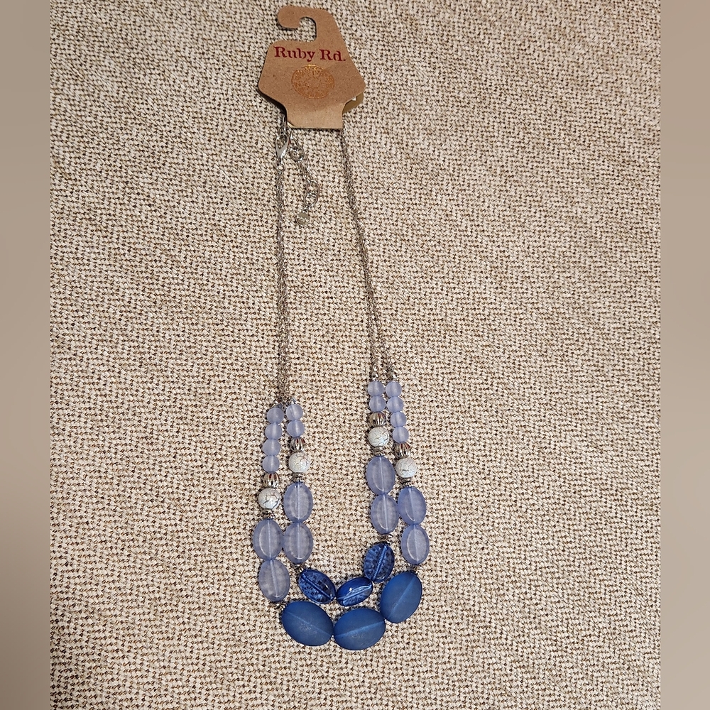 Ruby Rd 2 Row Beaded Necklace